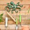 Cast Iron Key Holder for Wall, Decorative Octopus Hanger with 6 Hooks, Vintage Green Wall Hooks for Towel, Bathrobe, Necklaces, Purse, Dog Leashes, Bathroom Nautical Decor